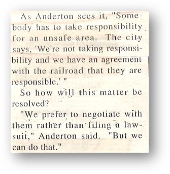 Ballard-News Tribune 2001 on Seattle responsibility Missing Link in Ballard.