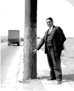 Seattle poster ban historic image from 1931 showing a poster free power pole